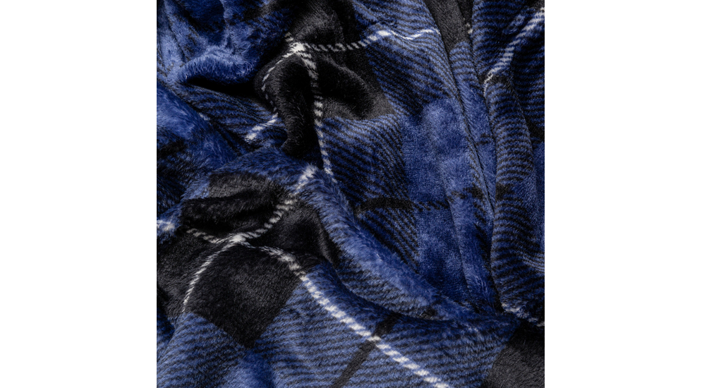 Deka vo vzore škótskej kocky námornícka modrá TYLOR 150x200 cm