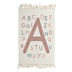 Protišmykový malý koberec so vzorom písmen 59x65 cm