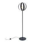 Moderná čierna stojacia lampa do obývačky LIVIA