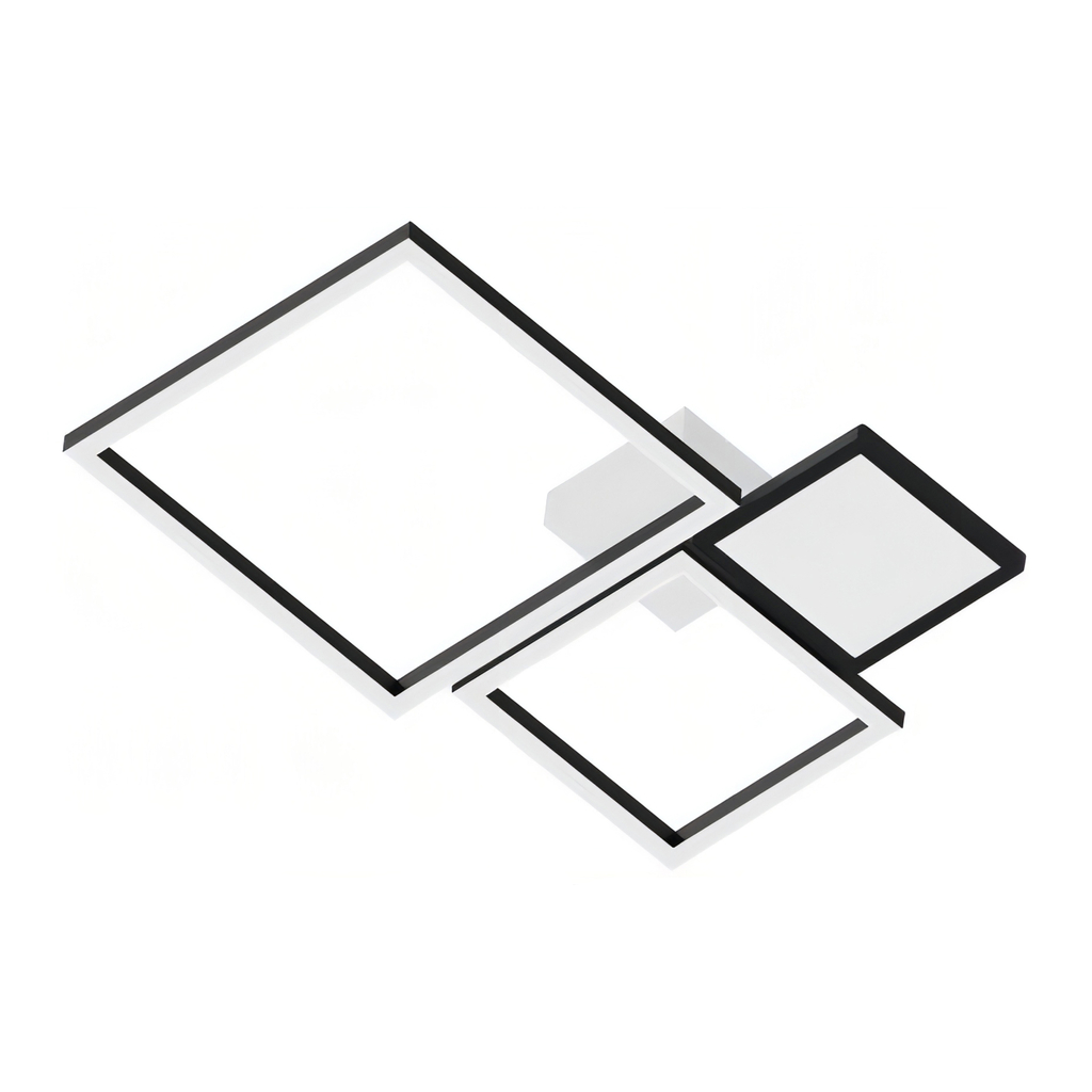 LED stropné svietidlo MONZA štvorce čierne