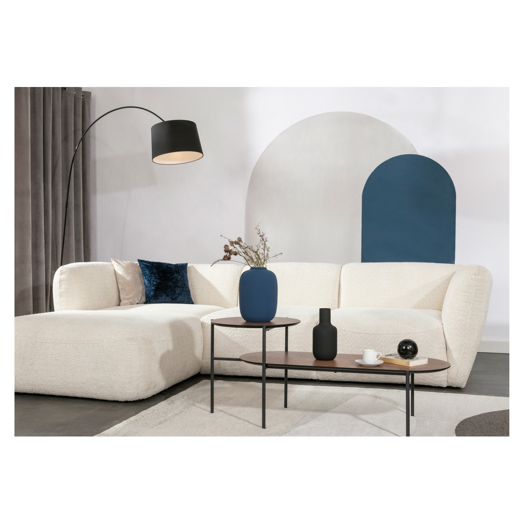 Čierne oblúkové stojace svietidlo COSTANZA do obývačky