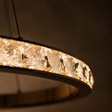 Závesná LED lampa MURIEL čierno-zlatá