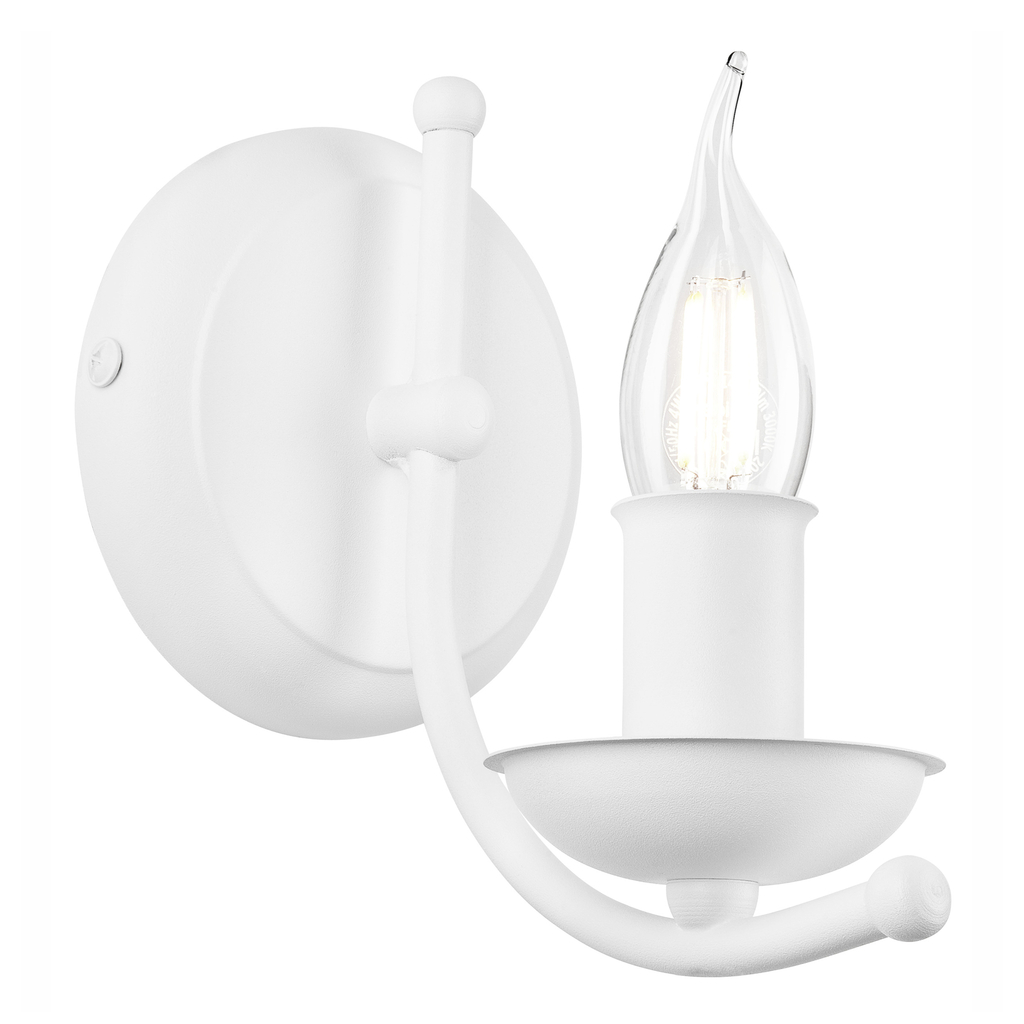 Retro svietnikové nástenné svietidlo LUCY biele