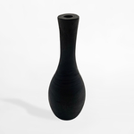 Drevená váza v čiernej farbe 38 cm