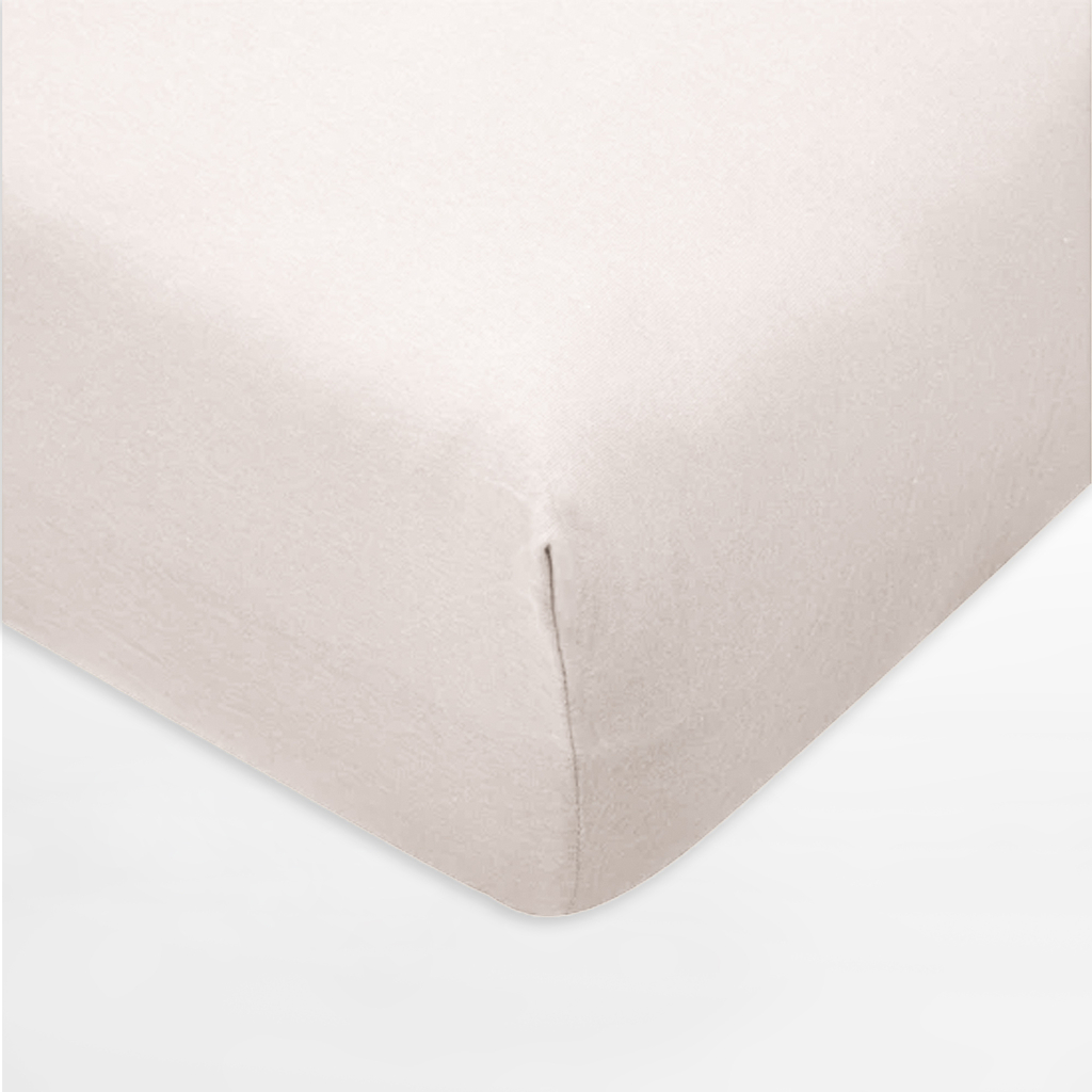 Prestieradlo z džerseja s gumičkou v béžovej farbe IVETTE 90x200 cm