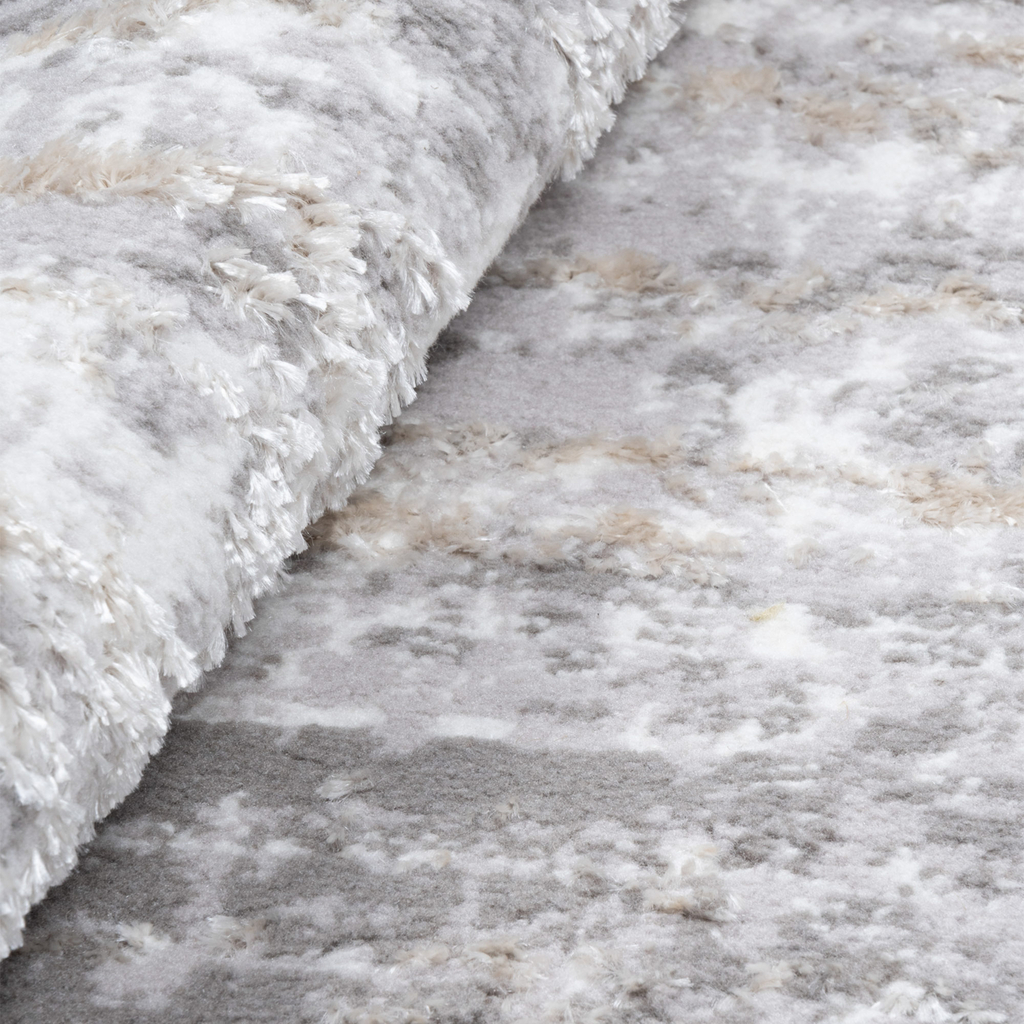 Okrúhly koberec s tieňovaným vzorom sivý SALSA 100 cm