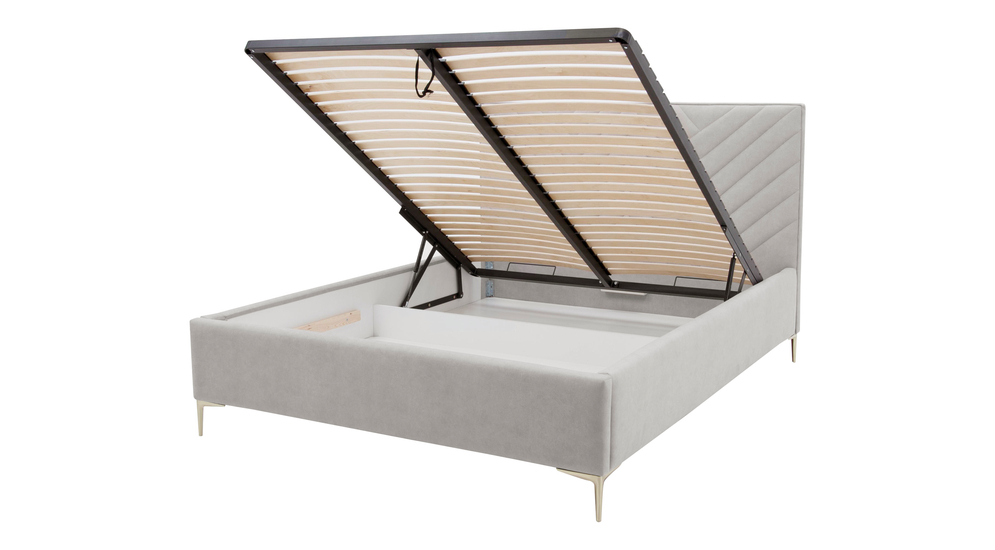 Čalúnená velúrová posteľ PINO s úložným priestorom 160x200 cm