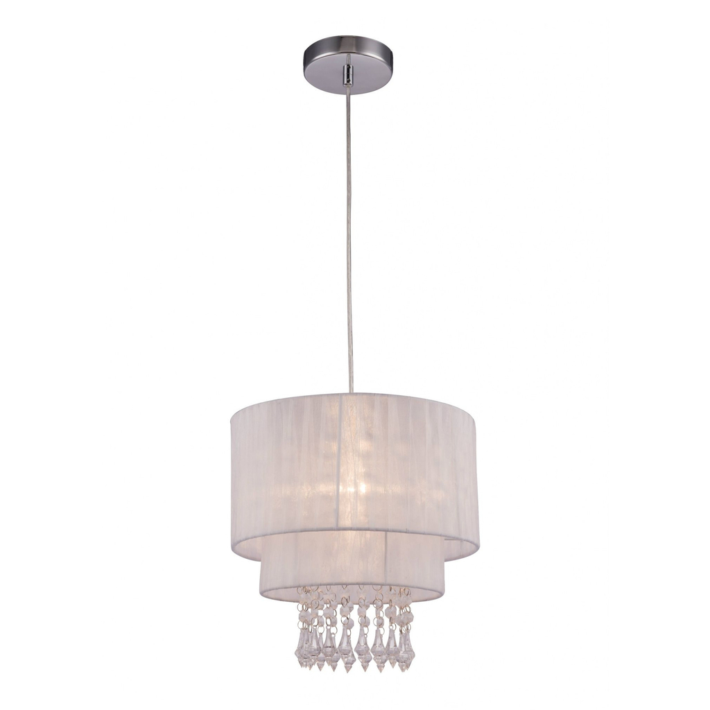 Závesné svietidlo s bielym tienidlom LETA