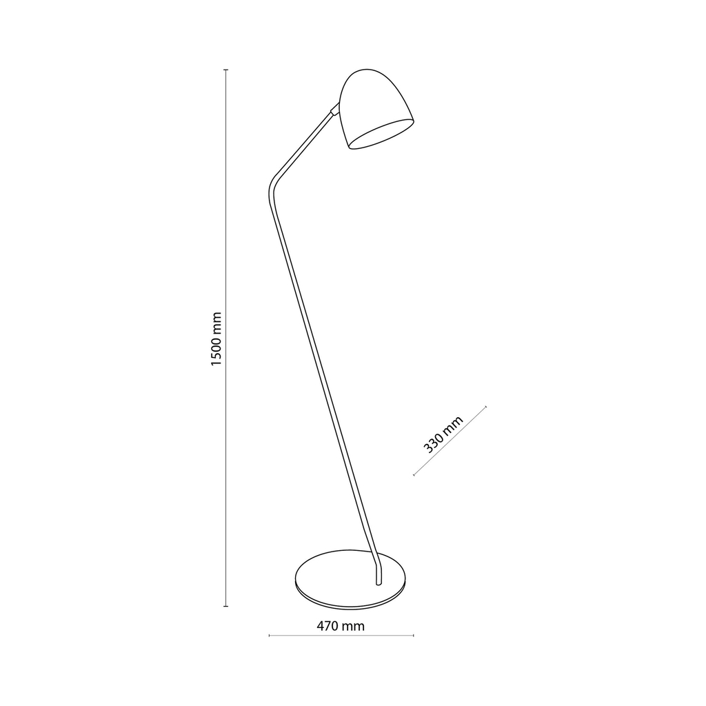 Stojacia lampa čierna SOHO
