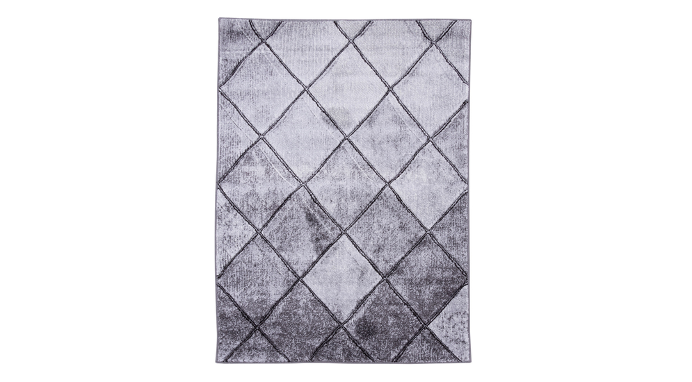 Koberec so vzorom sivých kosoštvorcov MILLEY 200 x 300 cm