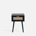 Nočný stolík CALAMO boho čierny