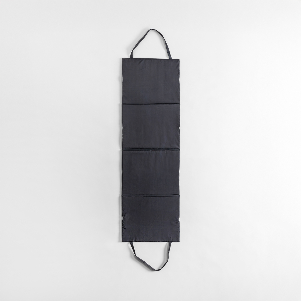 Plážová podložka so vzorom listov, čierna, 50x160 cm