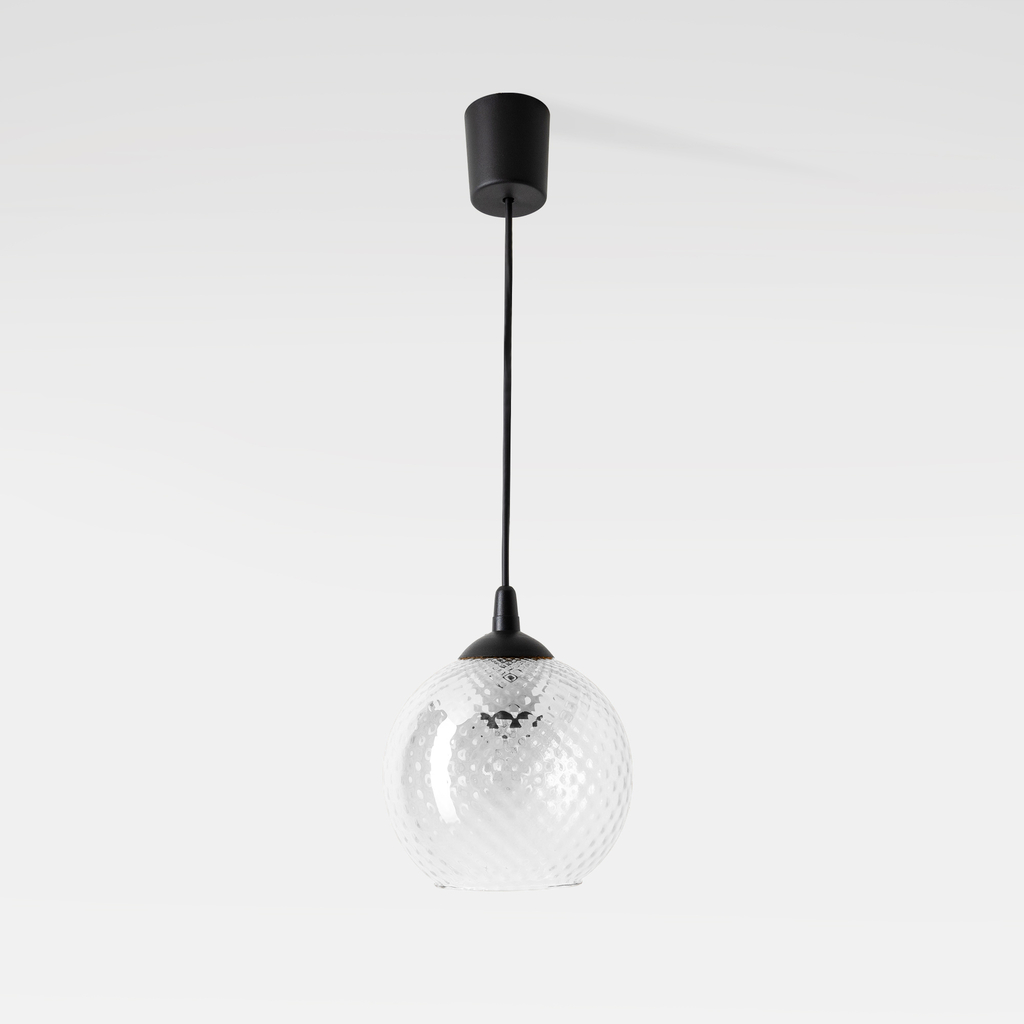 Závesné svietidlo s transparentným tienidlom MIX fi 18 cm