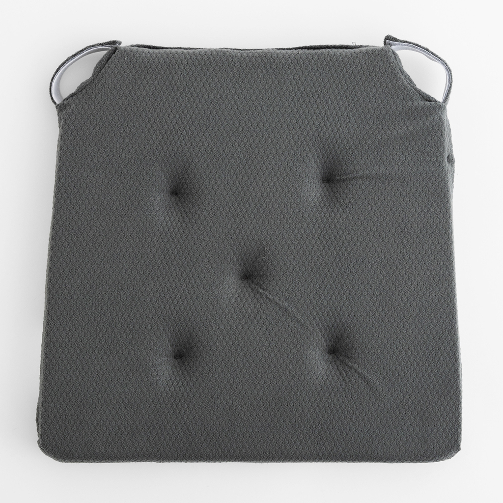 Podsedák na stoličku tmavosivý LUPPA 40x40 cm