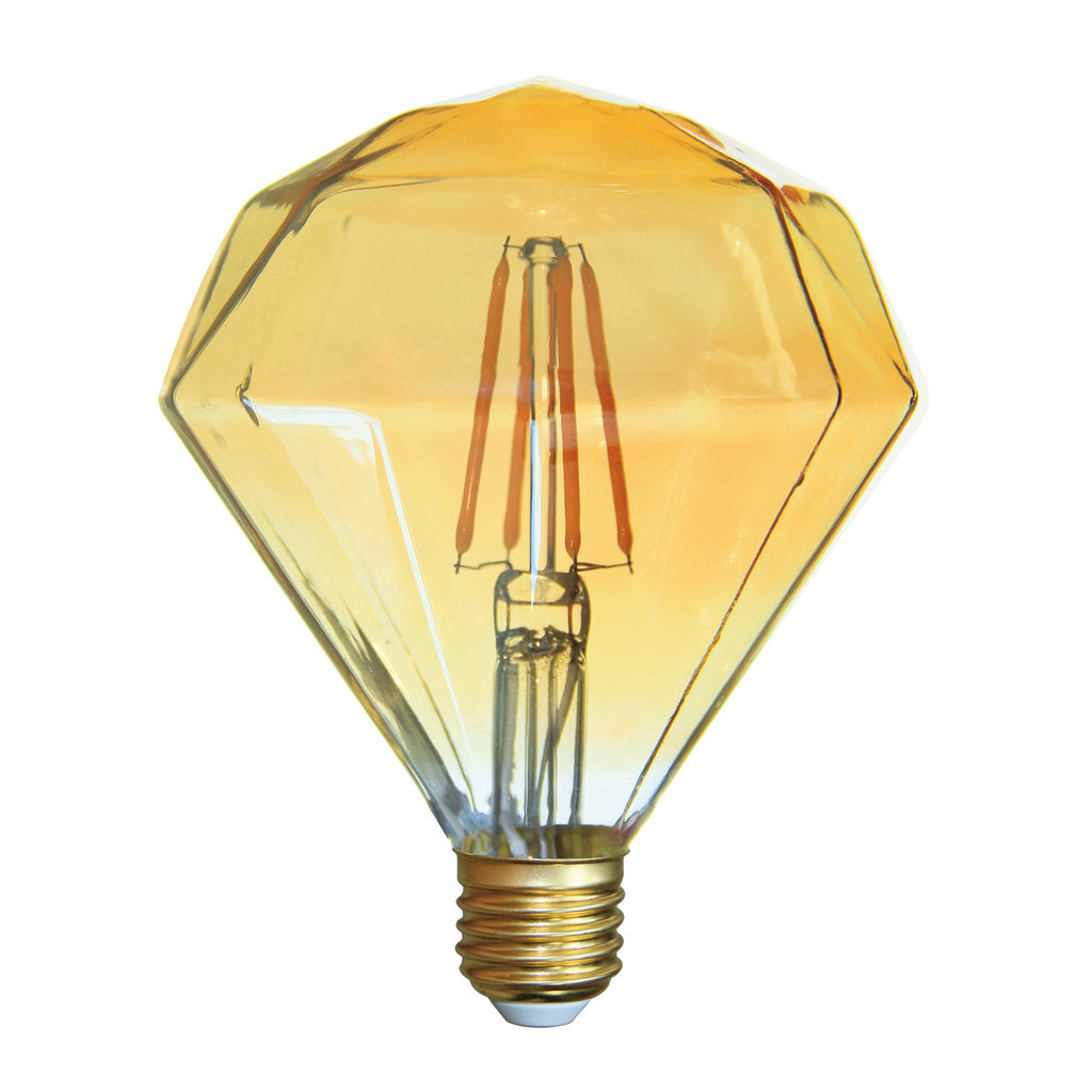 Dekoratívna LED žiarovka E27 4W teplá farba ORO-E27-DA108-FL-CRYSTAL-4W-WW