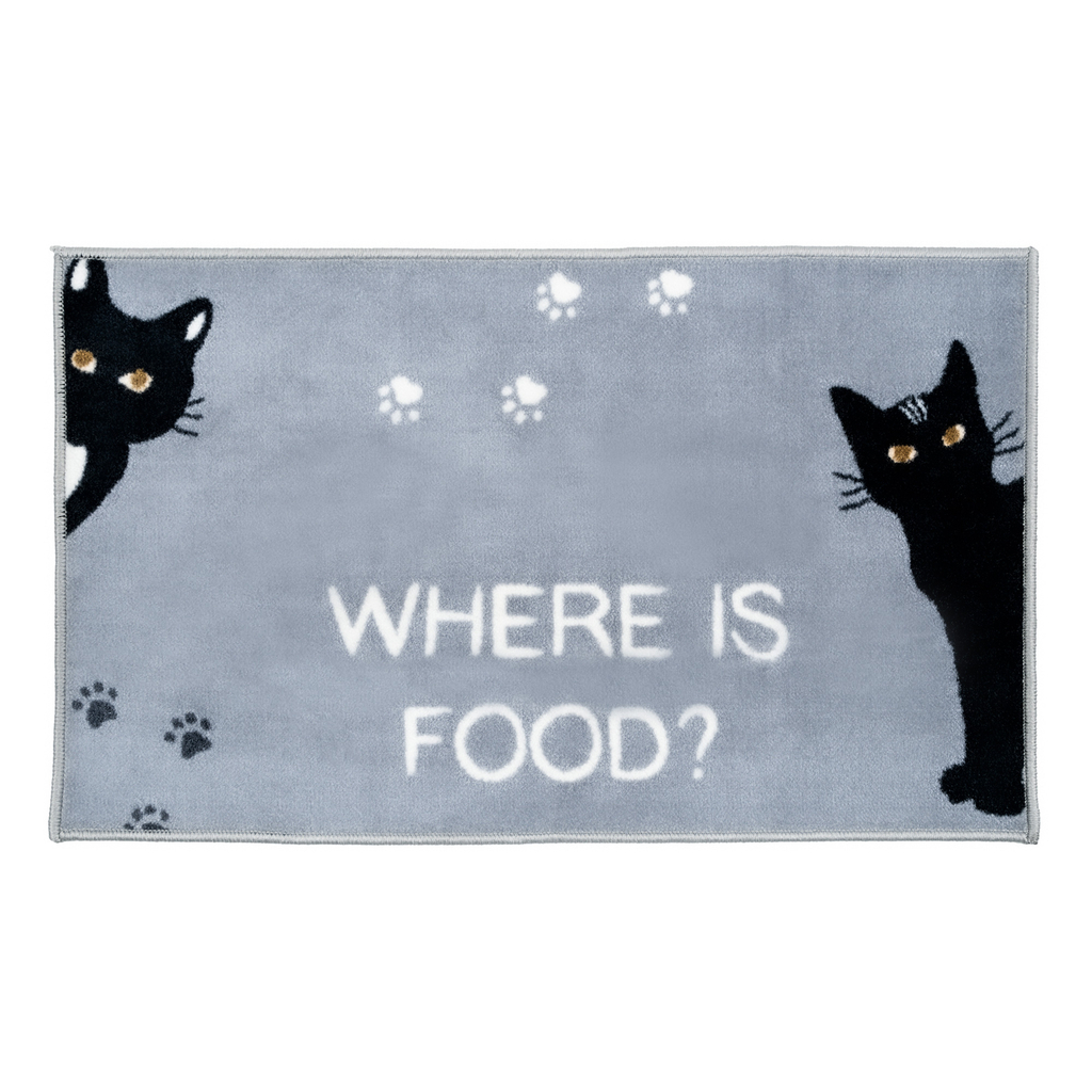 Protišmykový koberček DOG&CAT WHERE IS FOOD 40 x 60 cm