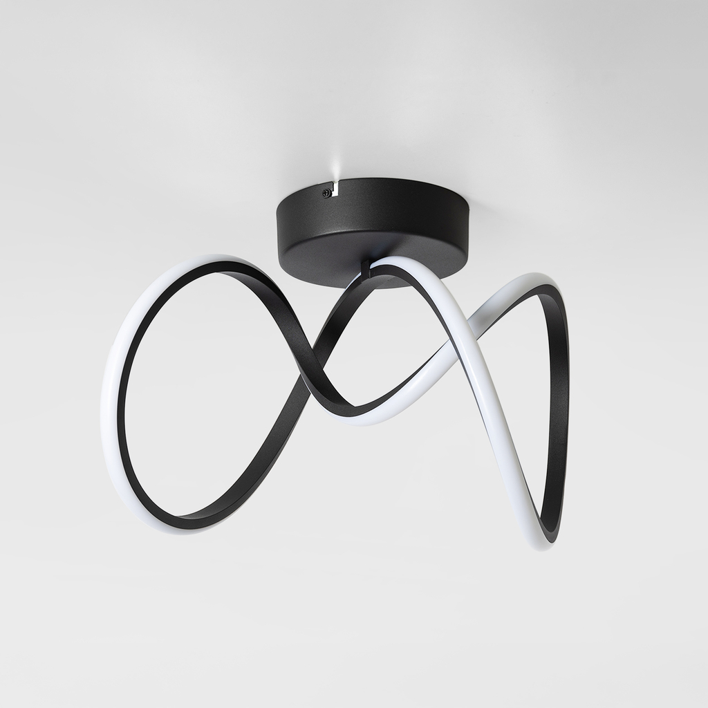 Stropné svietidlo s LED páskou čierne CLINT 41 cm