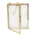 Skladací zlatý fotorámik 16 x 21 cm