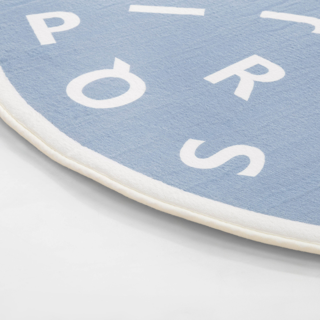 Okrúhly koberec s písmenkami WORDS, 100 cm