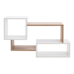 Moderná polica TRIO dub sonoma/biela