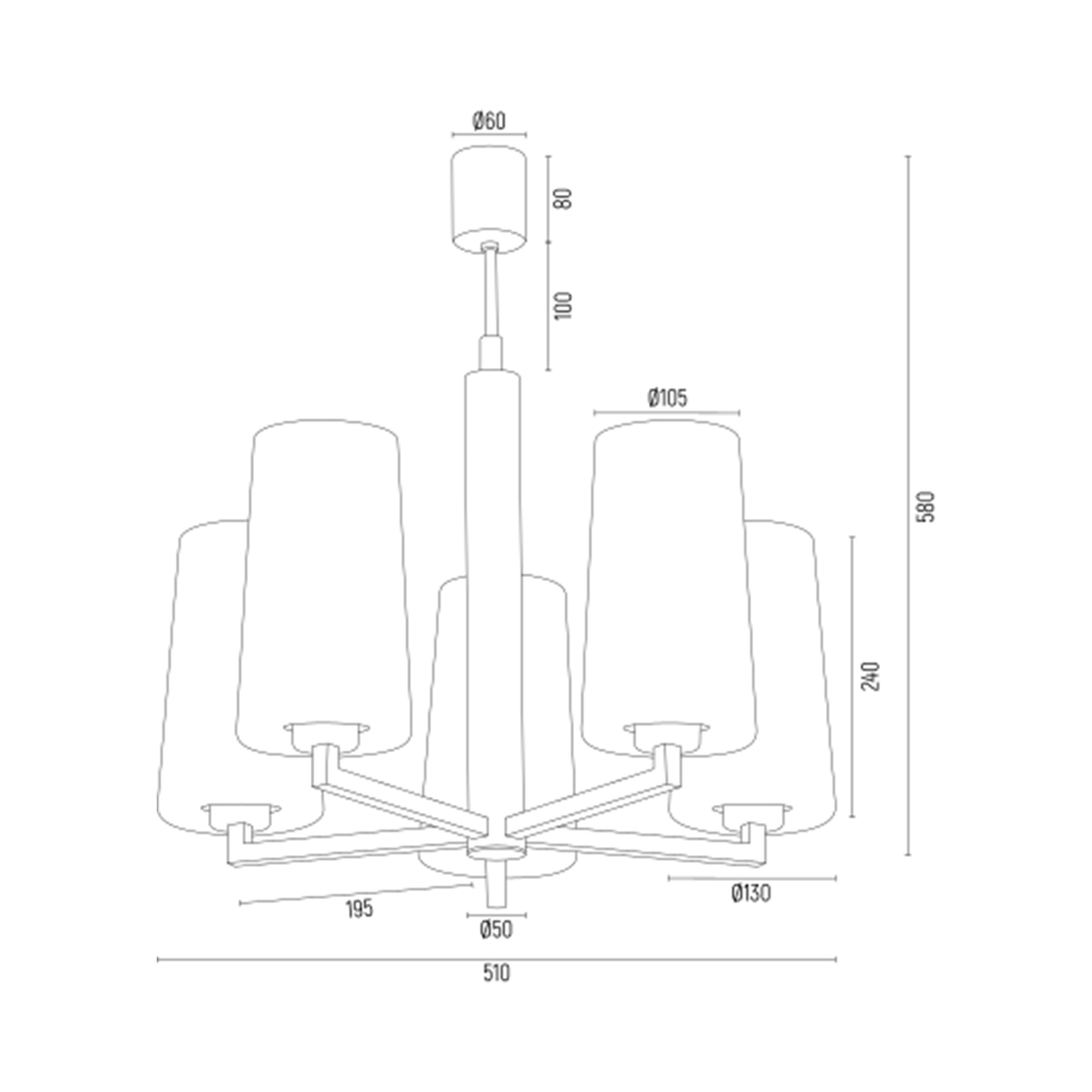 Závesné svietidlo v čiernej farbe CAMELOT PLUS