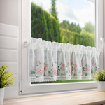 Záclona vitrážka bielo-ružová ASTEJA 30x150 cm