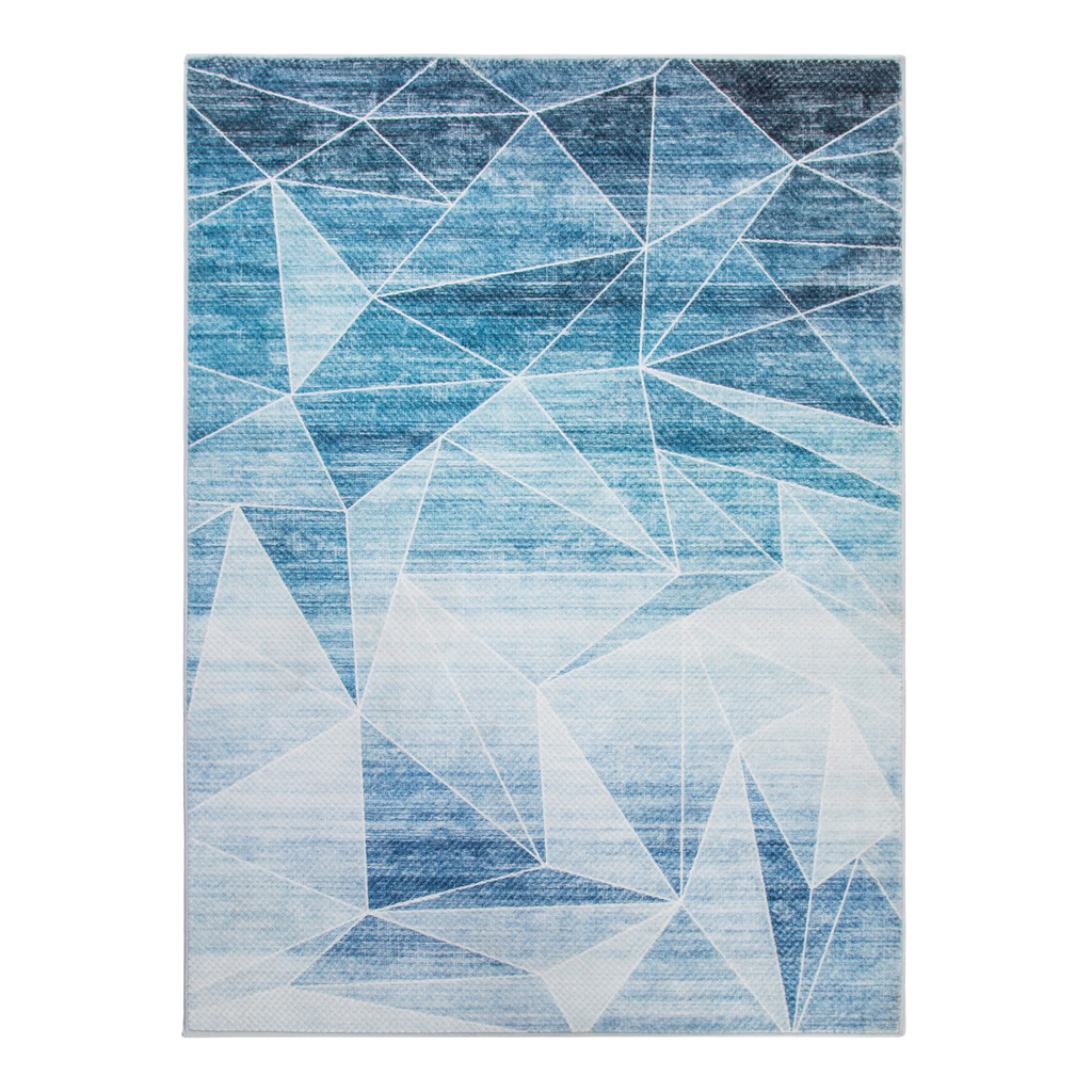 Geometrický koberec PUERTO modré trojuholníky 120x160 cm