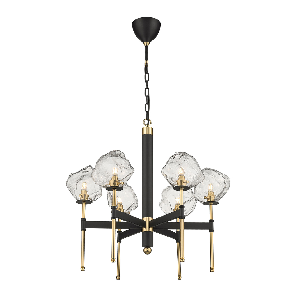 Čierno-zlatý luster ROCK 66 cm