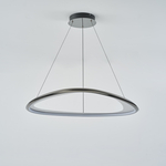 LED luster na lanku GETAFE chrómovaná čierna 85 cm