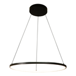 Kruhové závesné LED svietidlo čierne 60 cm HORIK