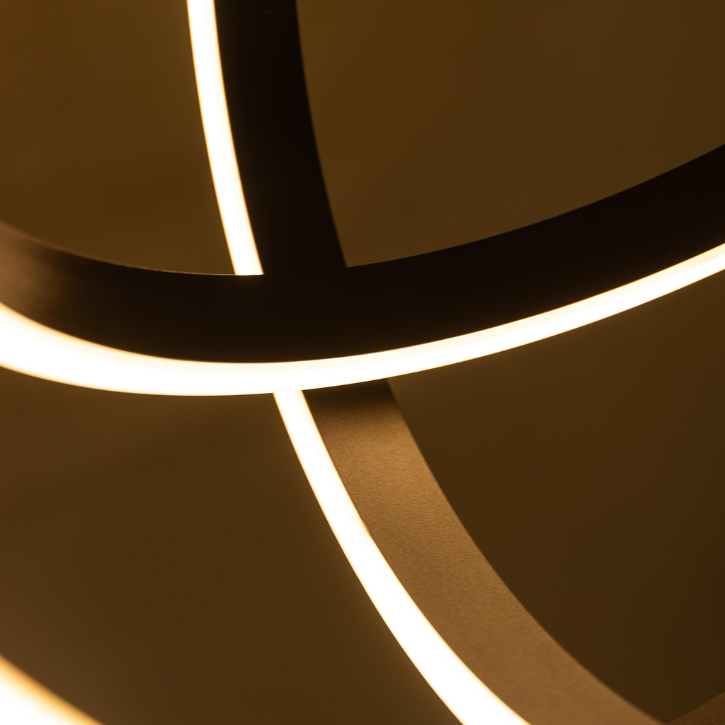 Závesné LED svietidlo čierne TESS 50 cm