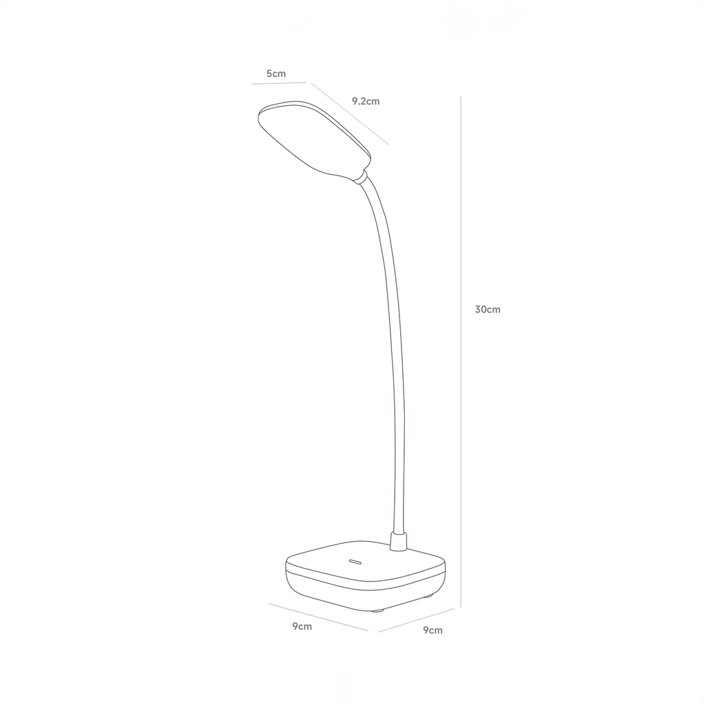 Stolná LED lampa 7W biela nabíjanie cez USB