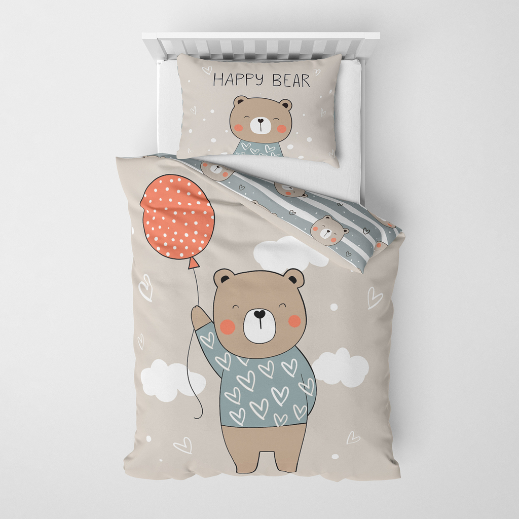 Posteľná bielizeň LULULAND MEDVEĎ BALÓN 160x200 cm
