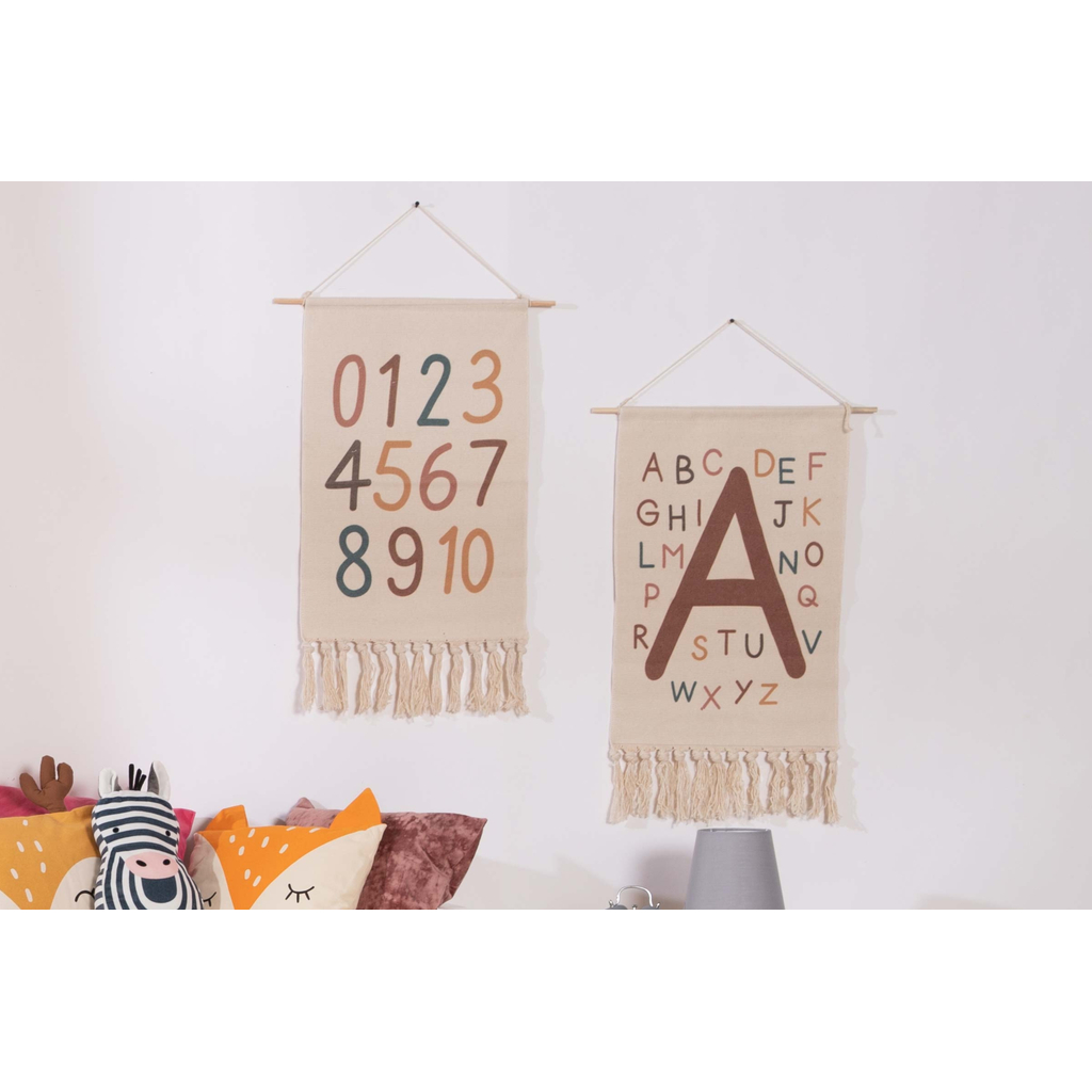 Nástenná dekorácia do detskej izby vlajka ČÍSLA