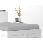 Bavlnené prestieradlo PURE s gumičkou, svetlosivé 220x200 cm