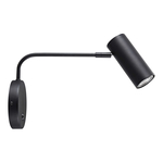 Bodové nástenné svietidlo s nastaviteľným ramenom čierne TUBO