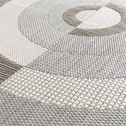 Kruhový sivý koberec TOSCA 120 cm