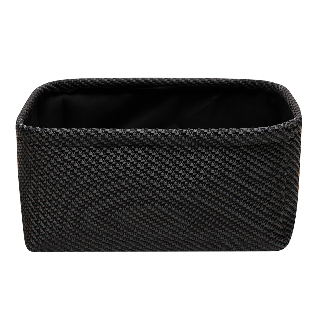 Čierny úložný košík 24 x 17 x 11 cm