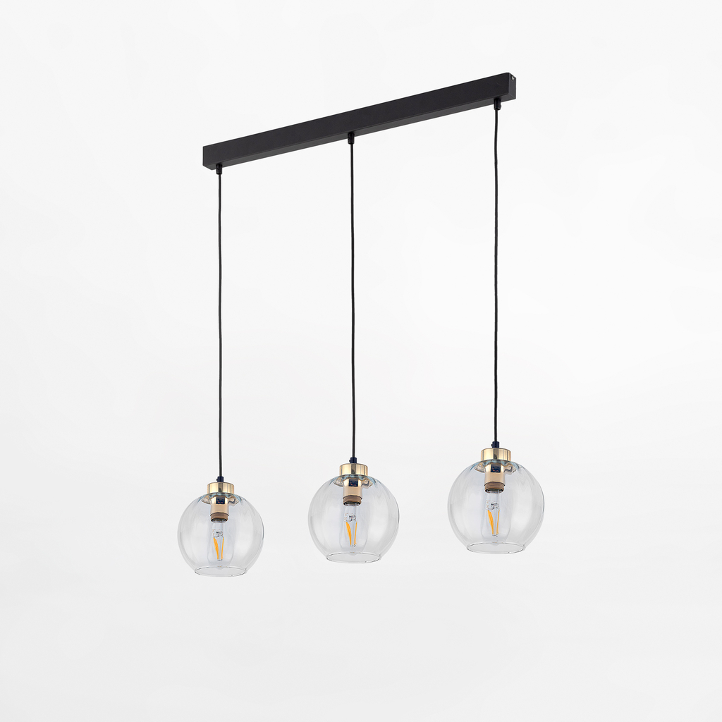 Transparentné závesné svietidlo lišta DEVI 3