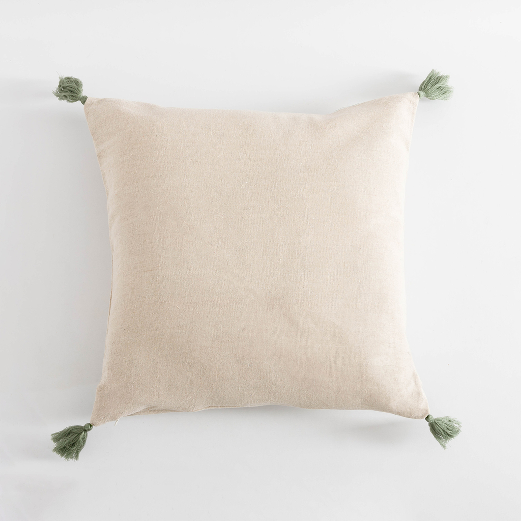 Dekoračná obliečka so strapcami zelená FLORIA 45x45 cm