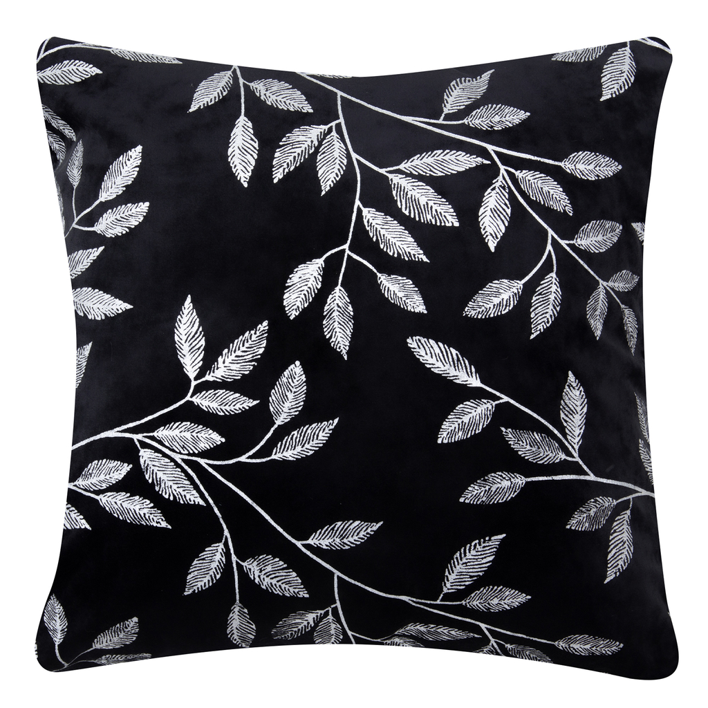 Dekoratívna obliečka na vankúš zamatová čierna MIRAGE 45x45 cm