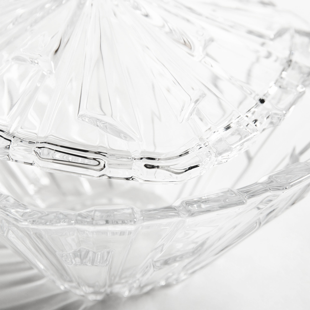 Sklenená bonboniérka s vekom GRAPHIC 15 cm