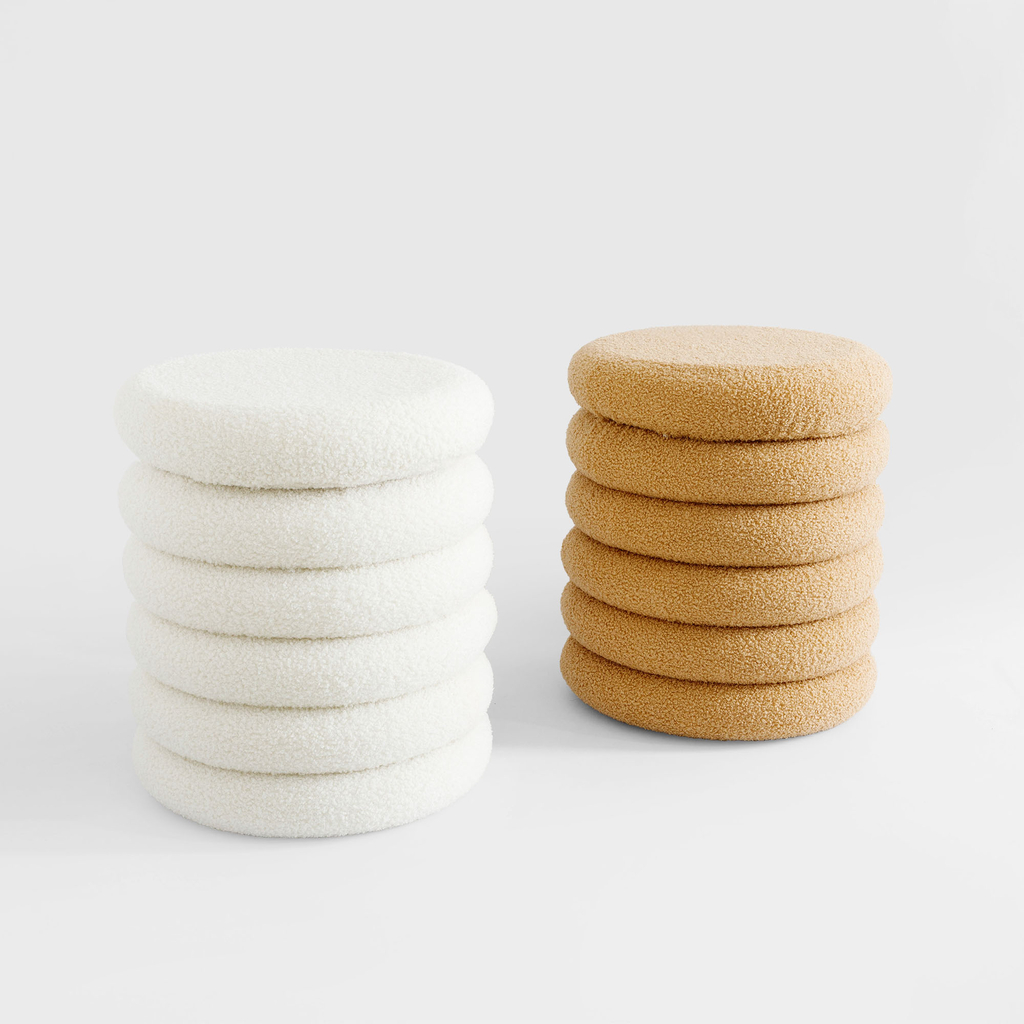 Svetlohnedá taburetka 38x42 cm