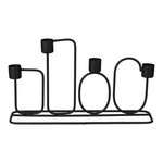 Svietnik na 4 sviečky čierny 27x15 cm