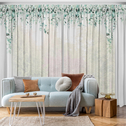 Záclona BETSY do obývacej izby, bielo-zelená 350x250 cm