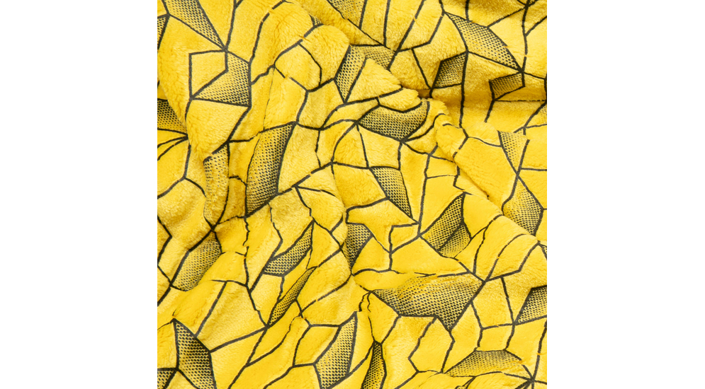 Žltá deka s geometrickým vzorom GEOM 150x200 cm