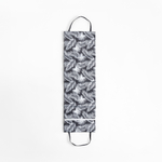 Plážová podložka so vzorom listov, čierna, 50x160 cm