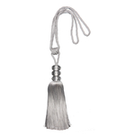 Dekoratívny strapec glamour na upínanie závesov biely