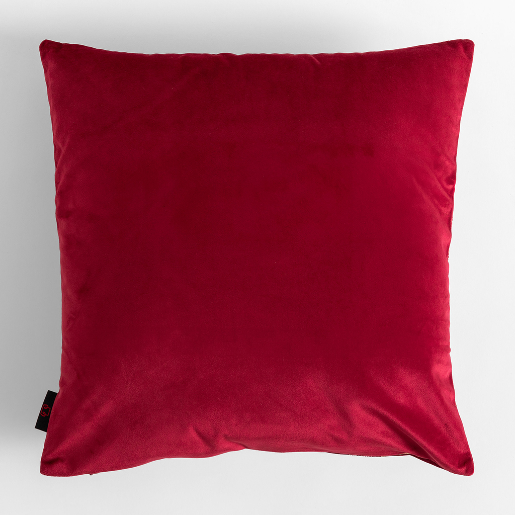 Obliečka na vankúš s motívom monstery v malinovej farbe AMBRO 45x45 cm