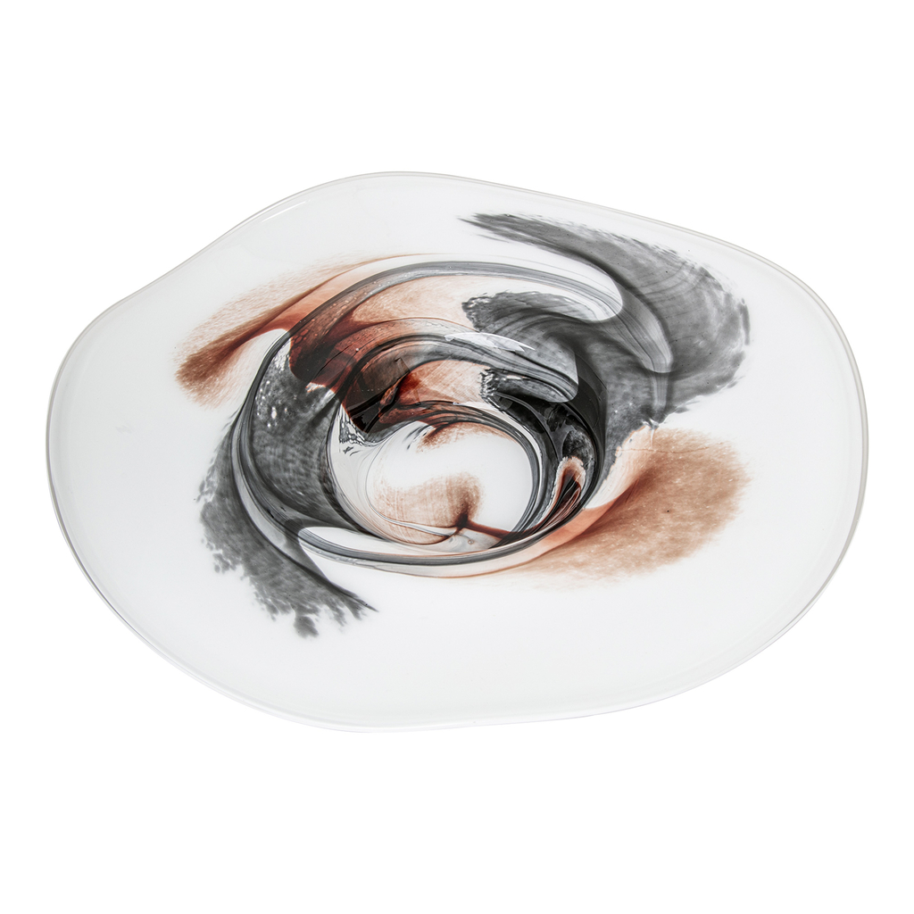 Dekoratívny servírovací tanier RETRO tehlovo červený 45 cm